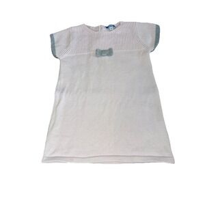 Jacadi Paris Toddler Girl Knit Pink‎ Gray Dress Sweater 18 Months